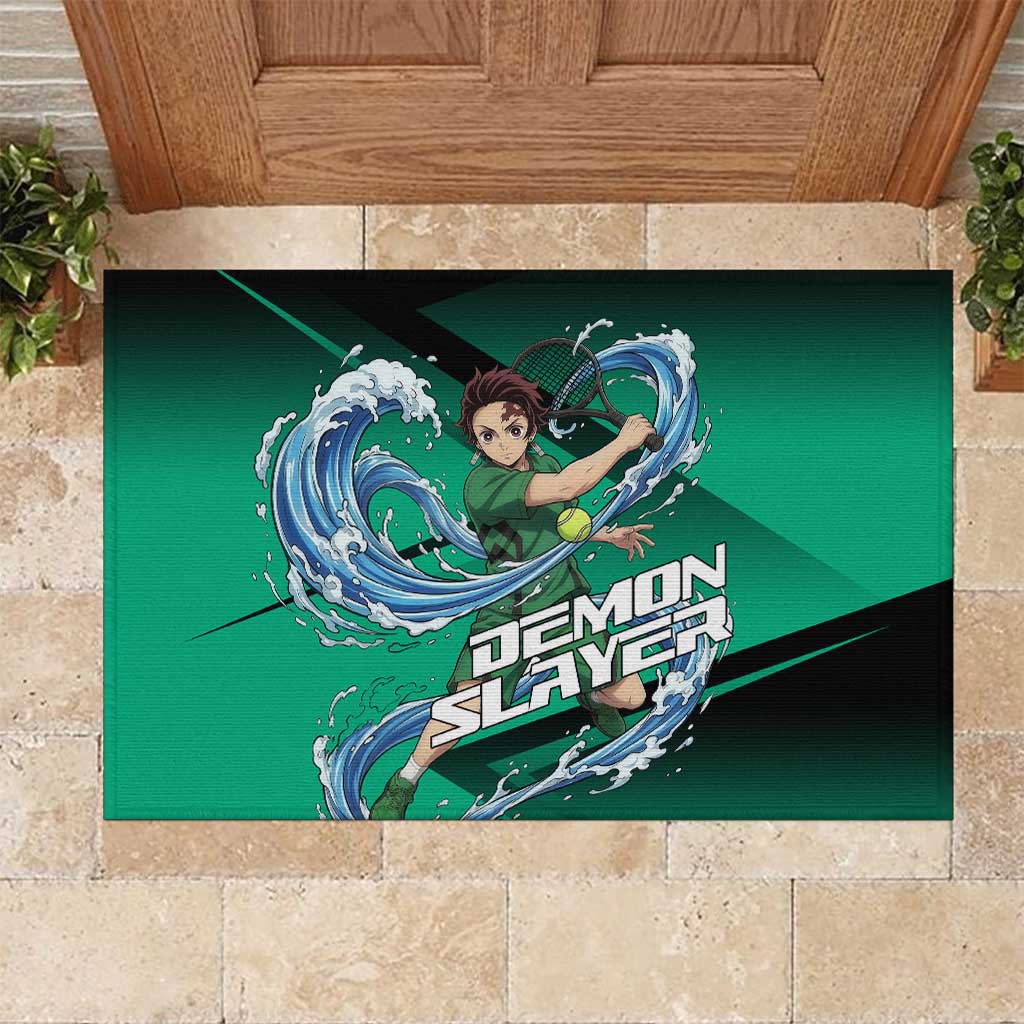Tanjiro Kamado Water Hashira Rubber Doormat Sporty Anime Mashup Style