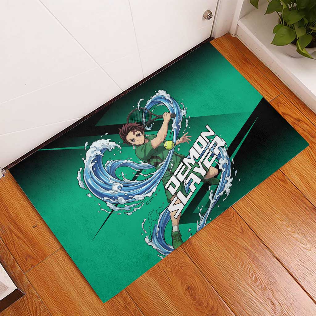 Tanjiro Kamado Water Hashira Rubber Doormat Sporty Anime Mashup Style