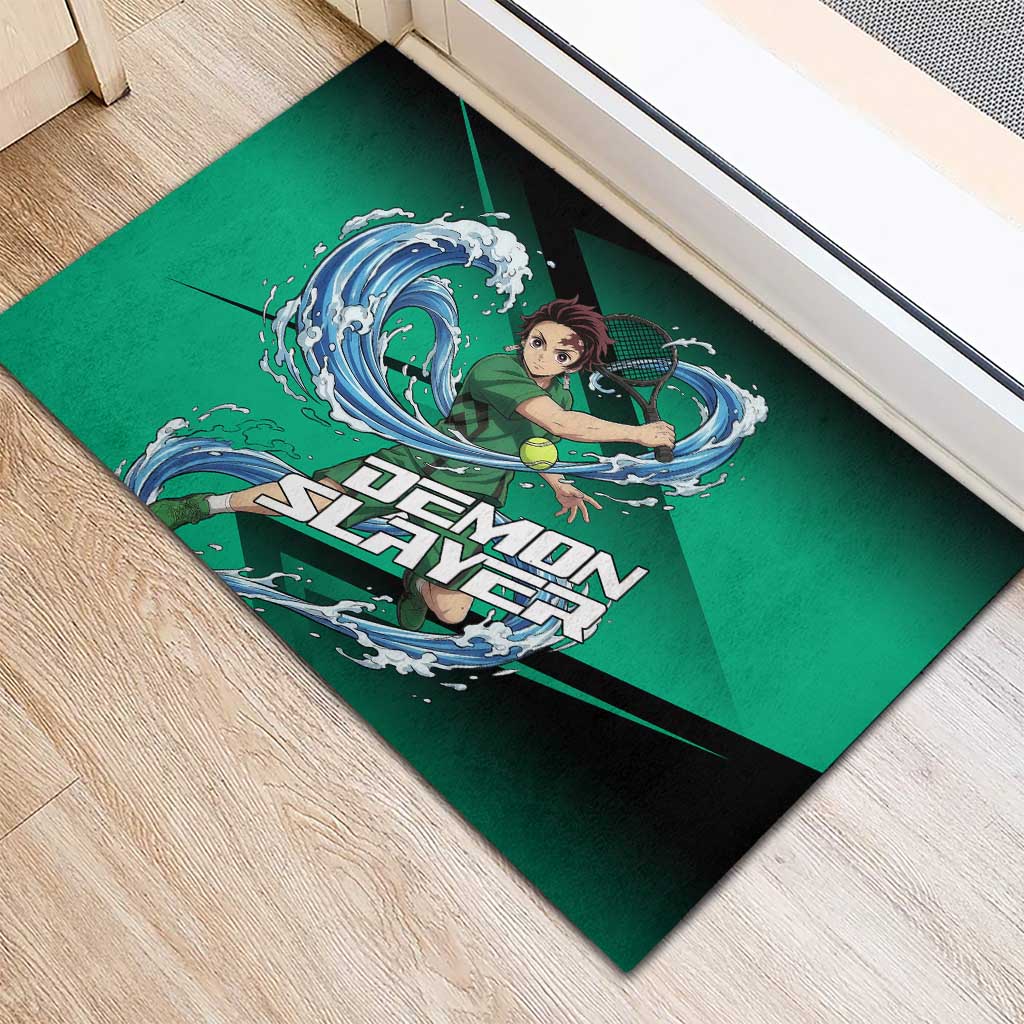 Tanjiro Kamado Water Hashira Rubber Doormat Sporty Anime Mashup Style