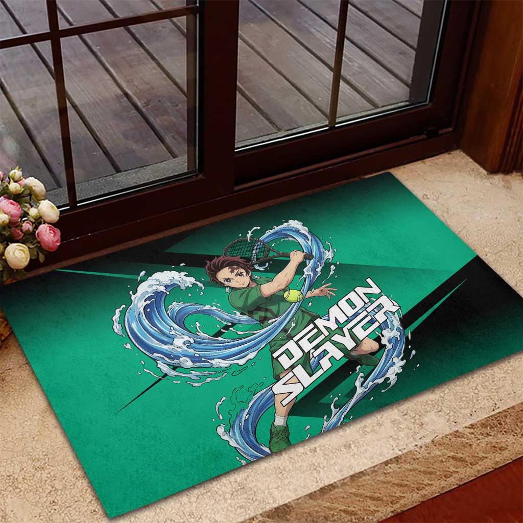 Tanjiro Kamado Water Hashira Rubber Doormat Sporty Anime Mashup Style