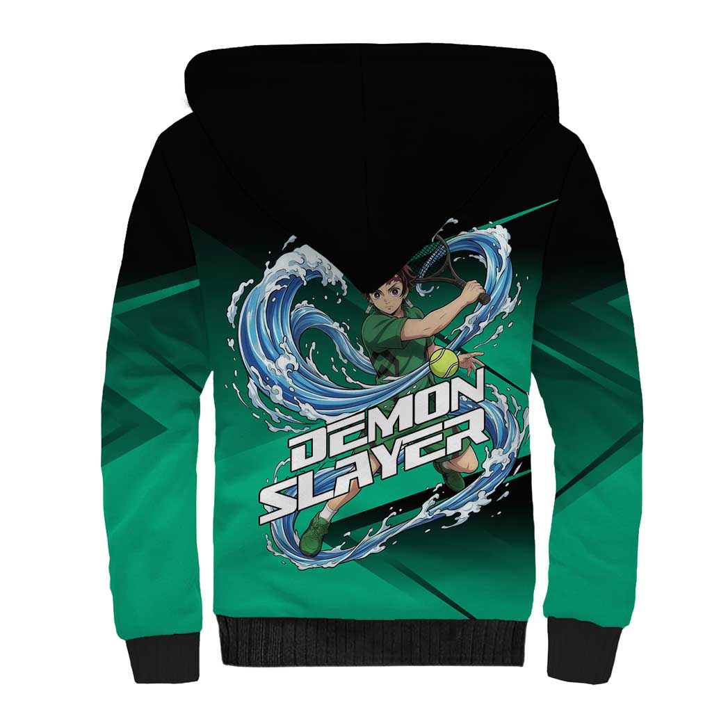 Tanjiro Kamado Water Hashira Sherpa Hoodie Sporty Anime Mashup Style