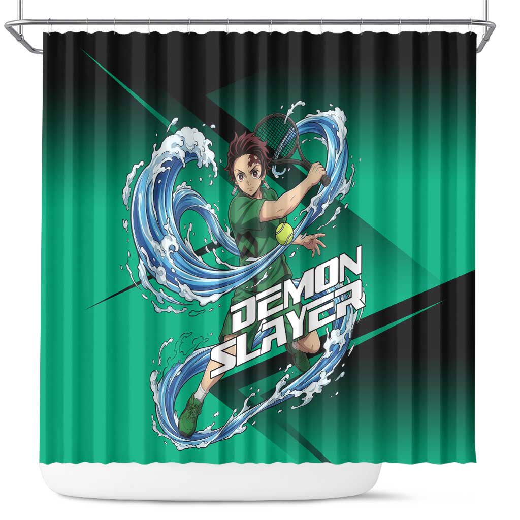 Tanjiro Kamado Water Hashira Shower Curtain Sporty Anime Mashup Style