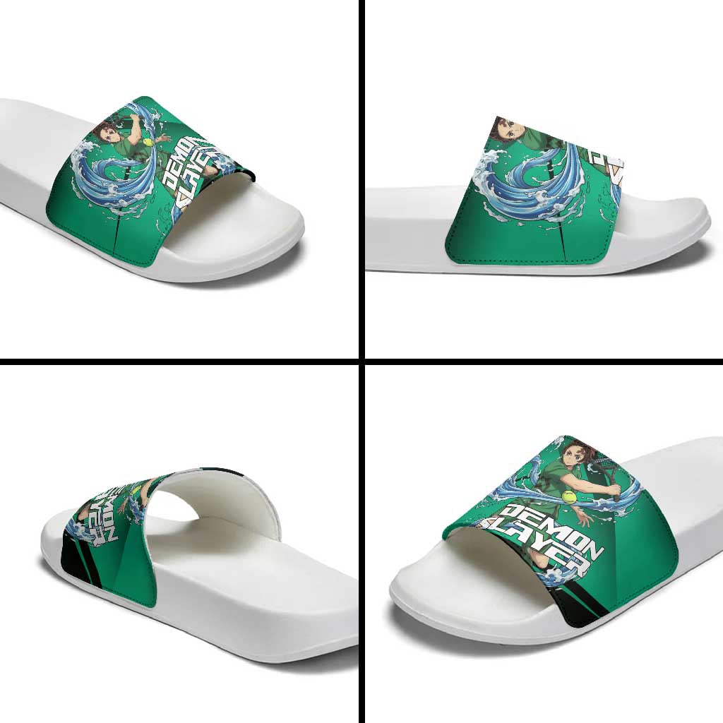 Tanjiro Kamado Water Hashira Slide Sandals Sporty Anime Mashup Style
