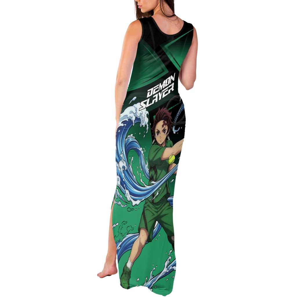 Tanjiro Kamado Water Hashira Tank Maxi Dress Sporty Anime Mashup Style