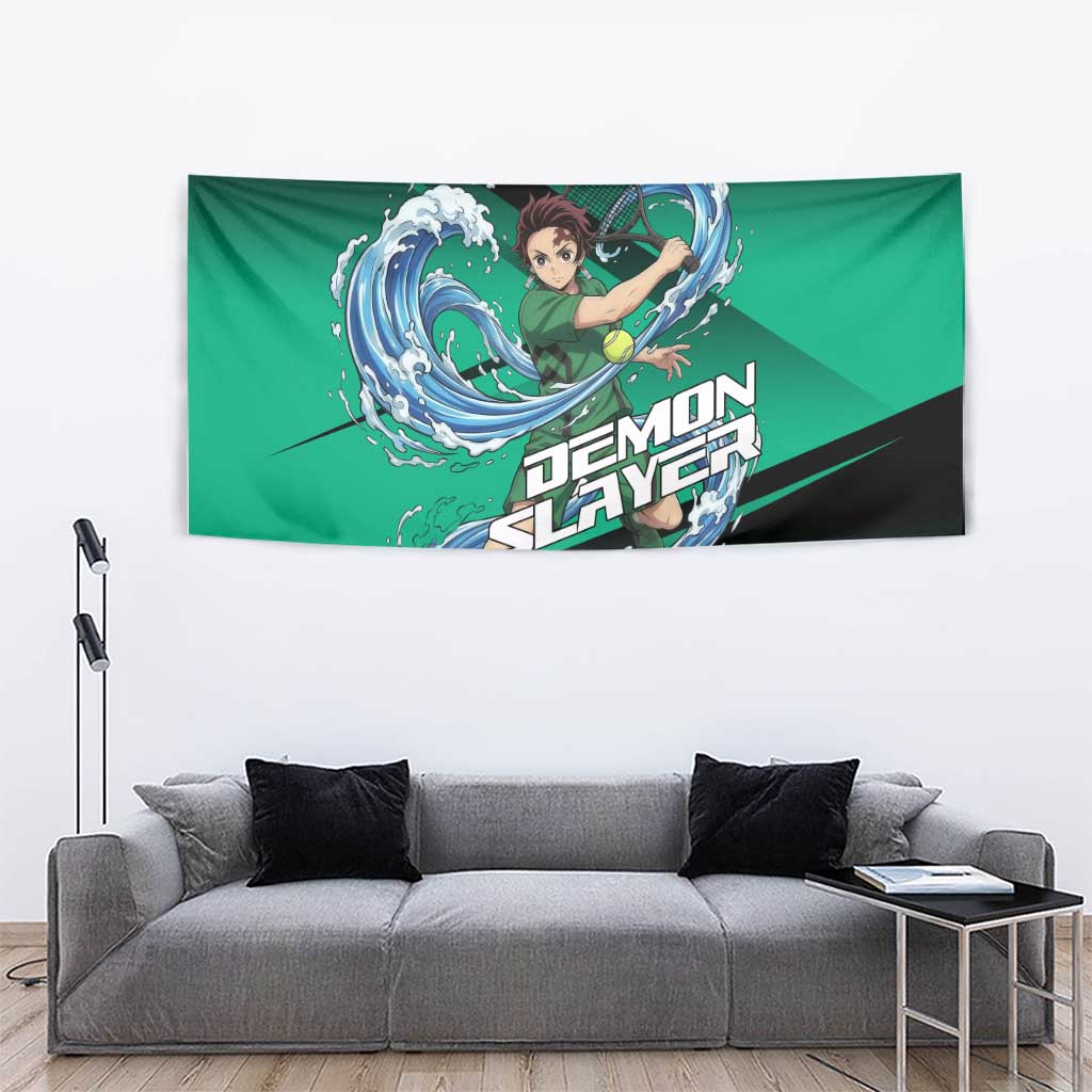 Tanjiro Kamado Water Hashira Tapestry Sporty Anime Mashup Style