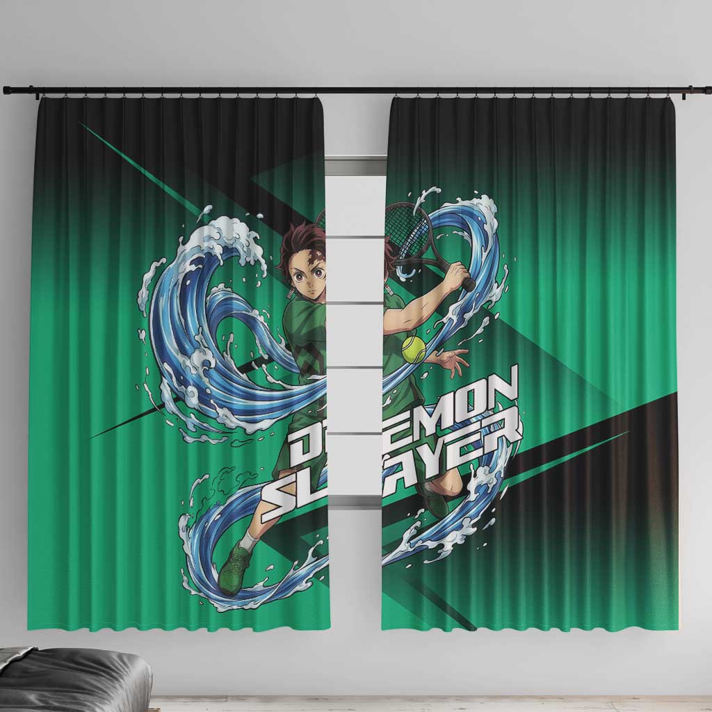 Tanjiro Kamado Water Hashira Window Curtain Sporty Anime Mashup Style