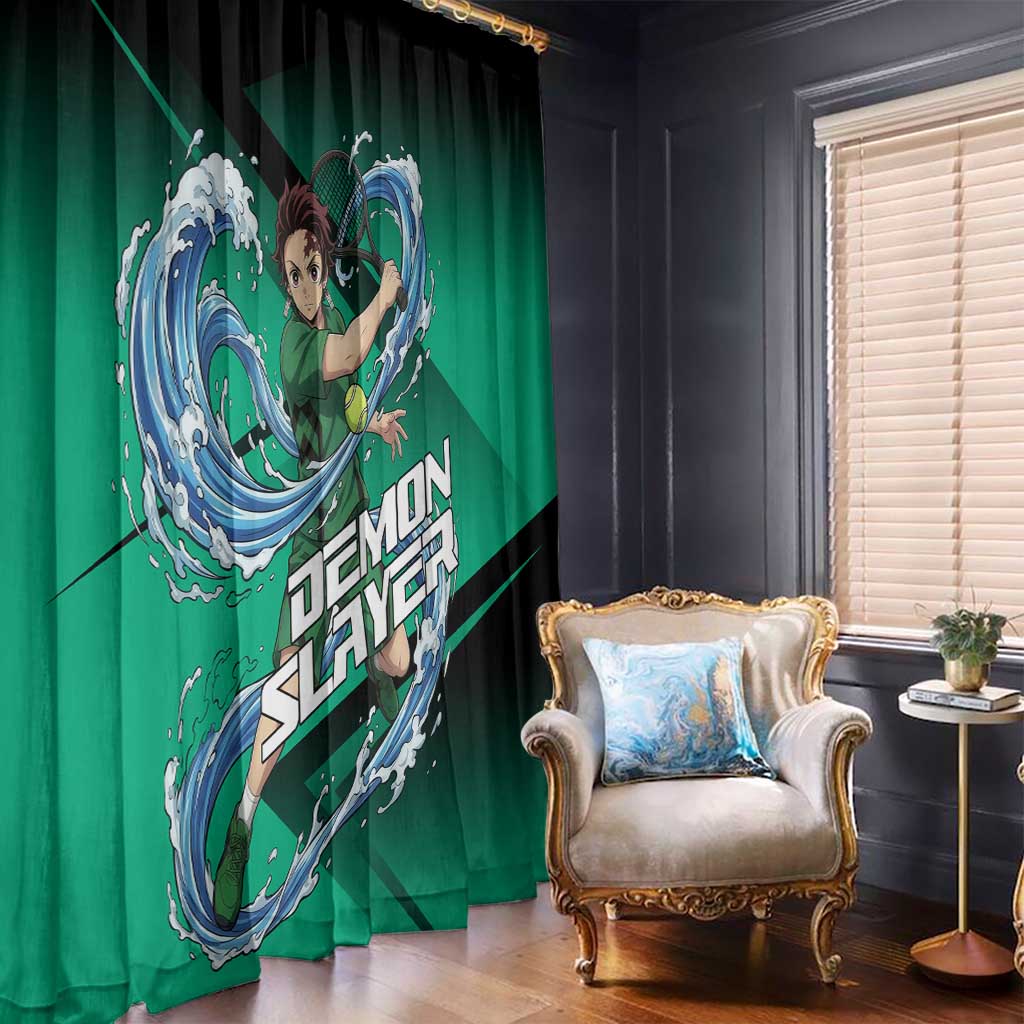 Tanjiro Kamado Water Hashira Window Curtain Sporty Anime Mashup Style