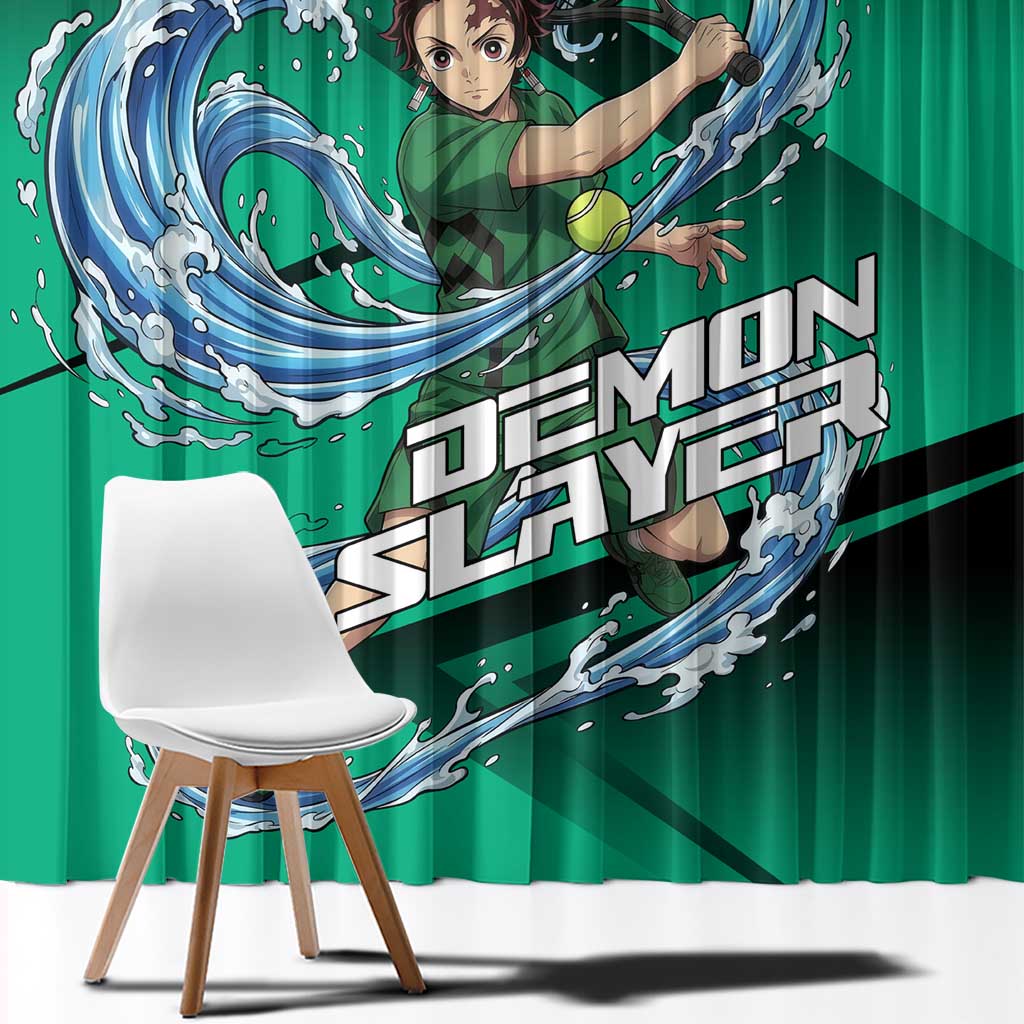 Tanjiro Kamado Water Hashira Window Curtain Sporty Anime Mashup Style