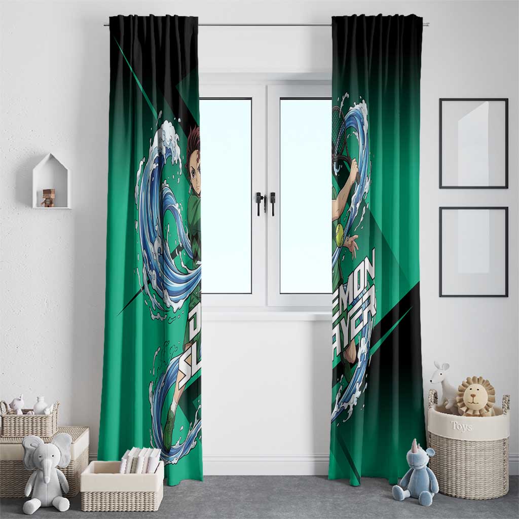 Tanjiro Kamado Water Hashira Window Curtain Sporty Anime Mashup Style