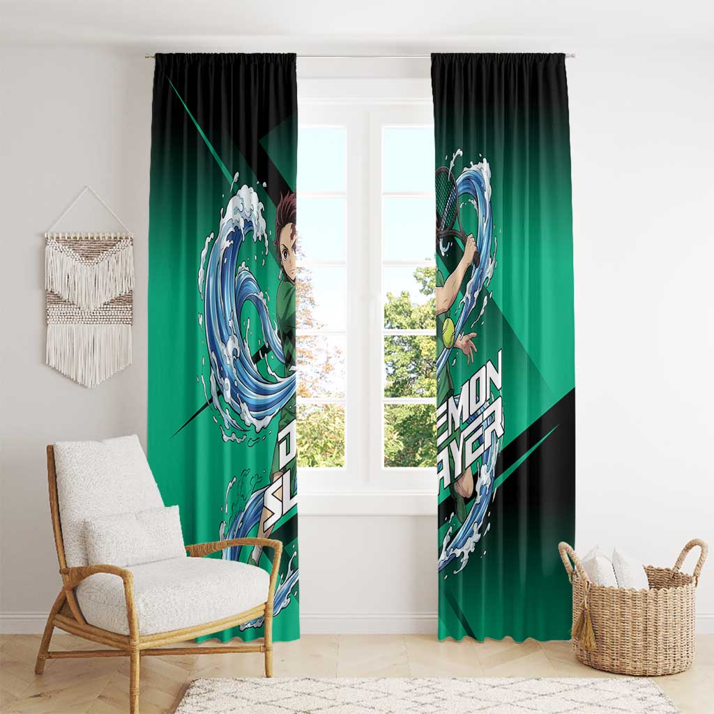 Tanjiro Kamado Water Hashira Window Curtain Sporty Anime Mashup Style