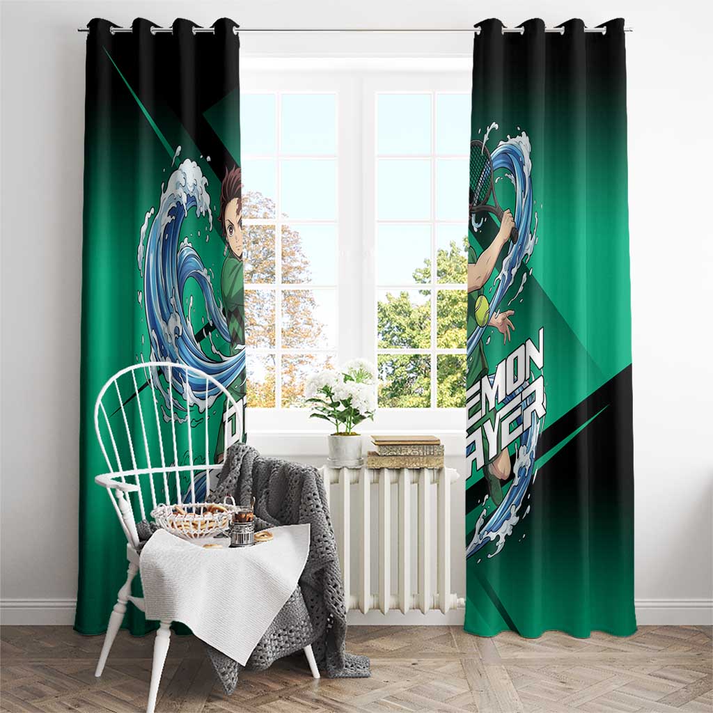 Tanjiro Kamado Water Hashira Window Curtain Sporty Anime Mashup Style