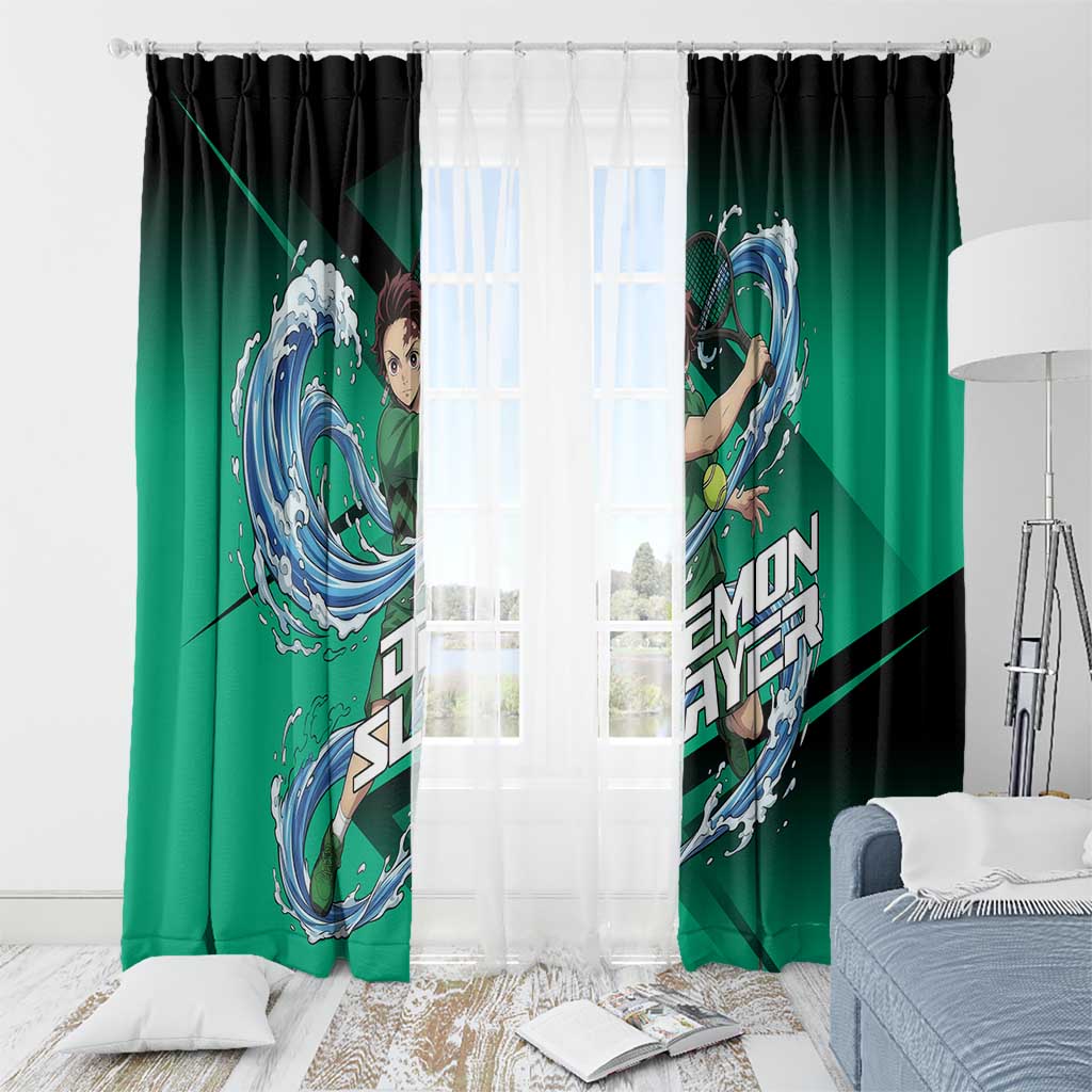 Tanjiro Kamado Water Hashira Window Curtain Sporty Anime Mashup Style