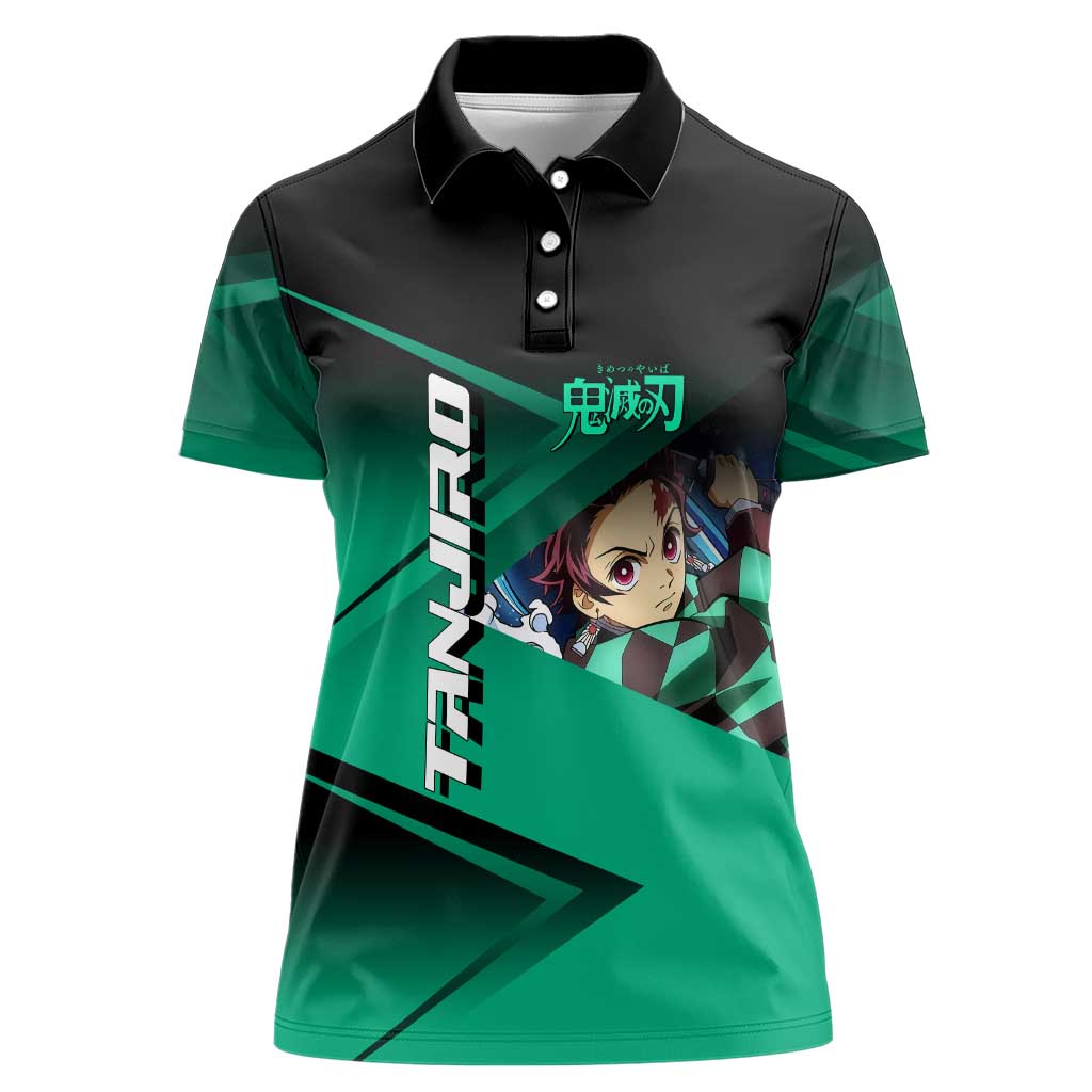 Tanjiro Kamado Water Hashira Women Polo Shirt Sporty Anime Mashup Style