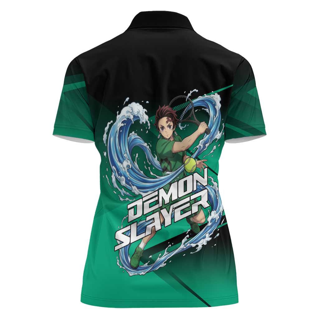 Tanjiro Kamado Water Hashira Women Polo Shirt Sporty Anime Mashup Style