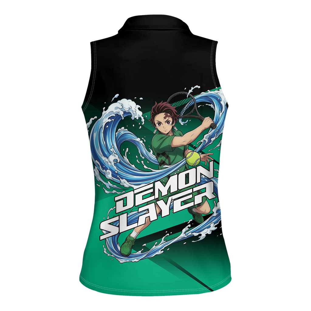 Tanjiro Kamado Water Hashira Women Sleeveless Polo Shirt Sporty Anime Mashup Style
