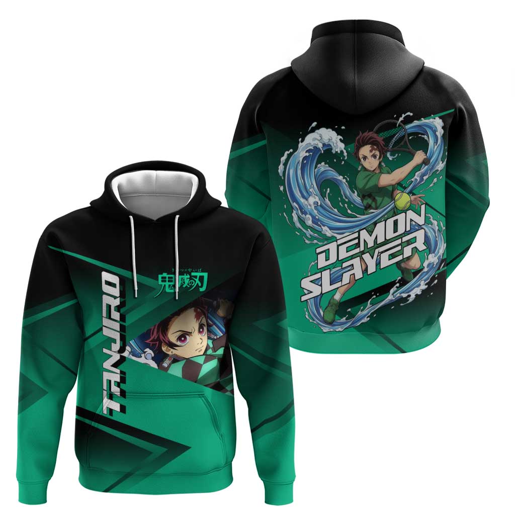 Tanjiro Kamado Water Hashira Zip Hoodie Sporty Anime Mashup Style