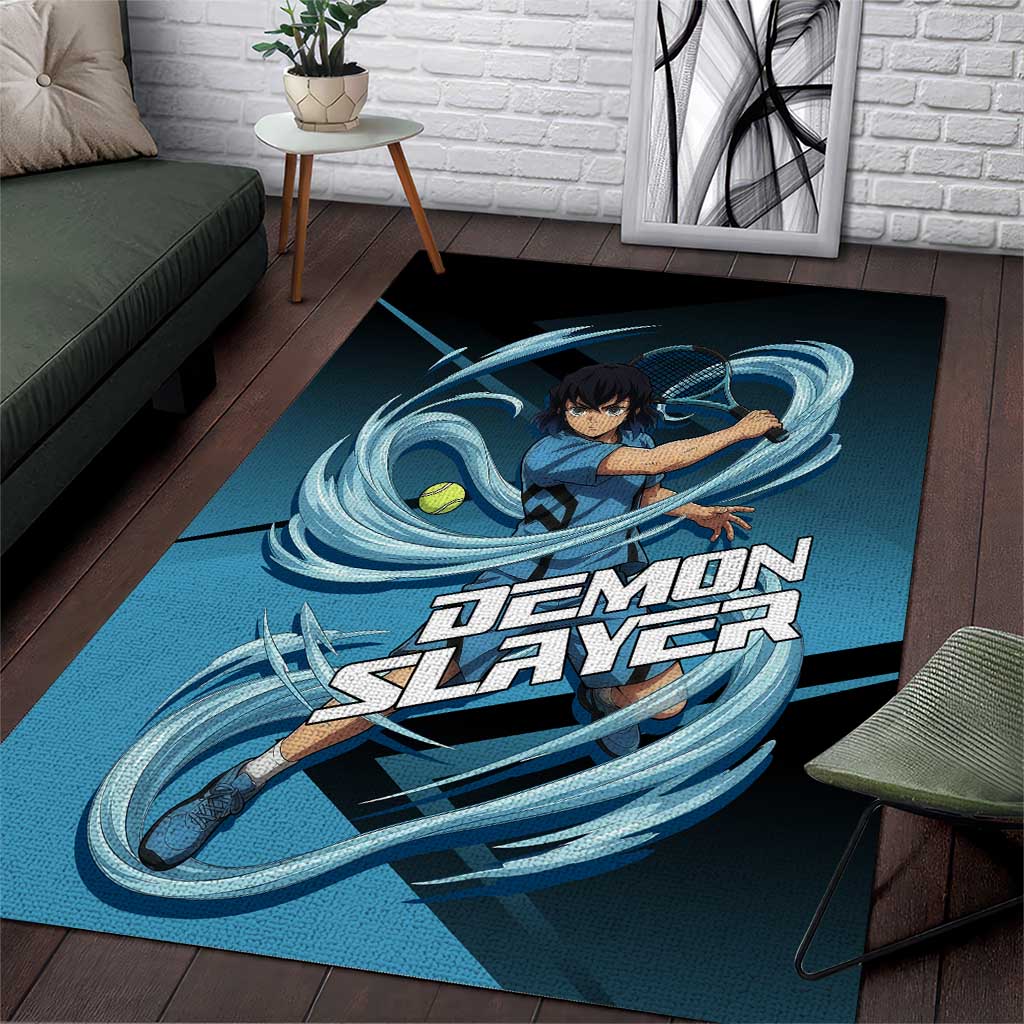 Inosuke Hashibira Beast Tennis Form Area Rug Sporty Anime Mashup Style