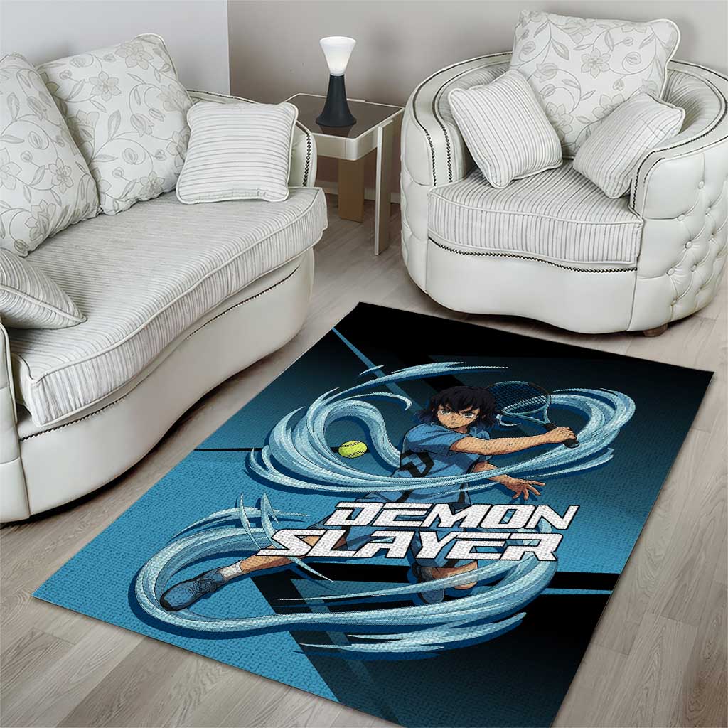 Inosuke Hashibira Beast Tennis Form Area Rug Sporty Anime Mashup Style