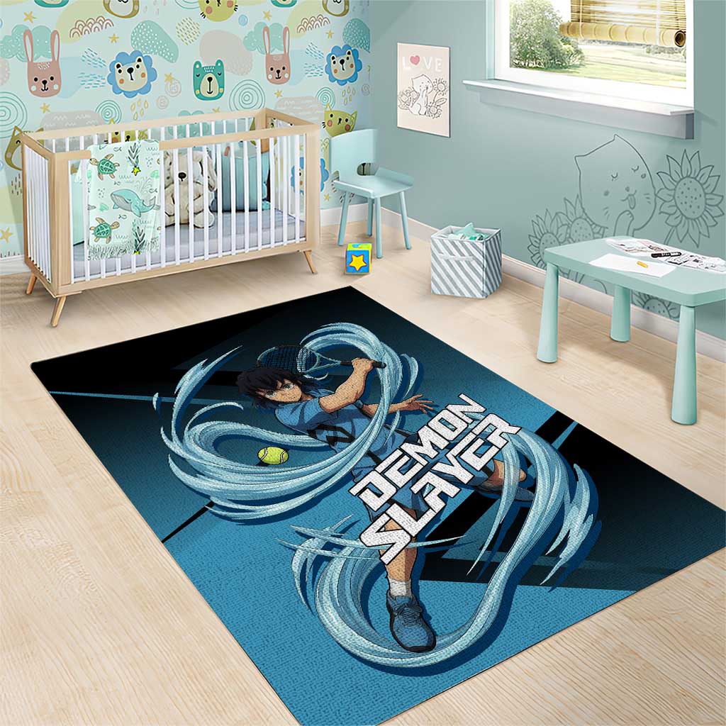 Inosuke Hashibira Beast Tennis Form Area Rug Sporty Anime Mashup Style