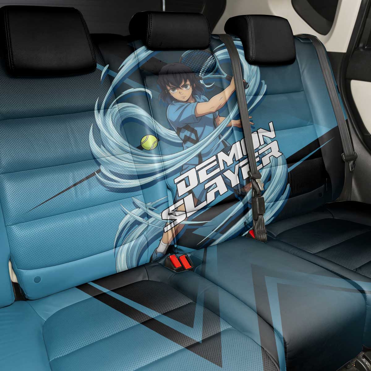 Inosuke Hashibira Beast Tennis Form Back Car Seat Cover Sporty Anime Mashup Style