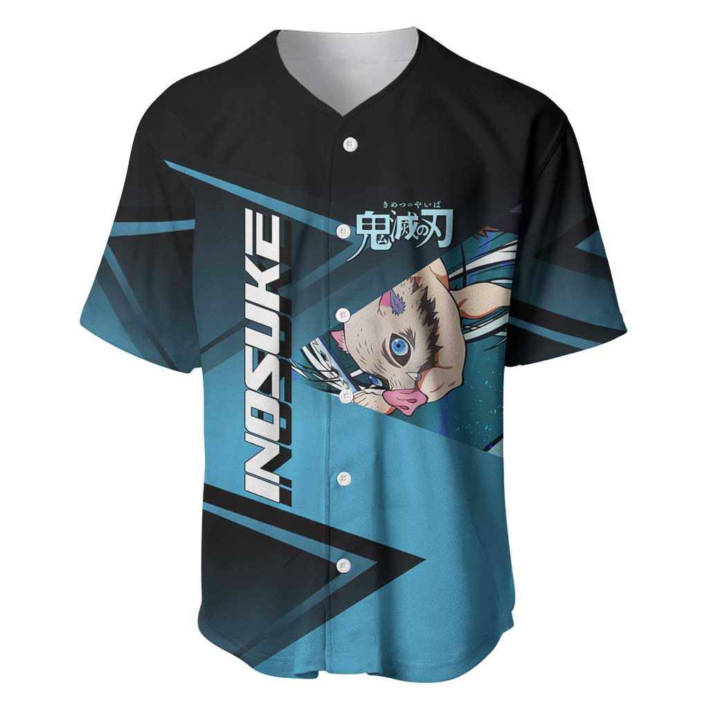 Inosuke Hashibira Beast Tennis Form Baseball Jersey Sporty Anime Mashup Style