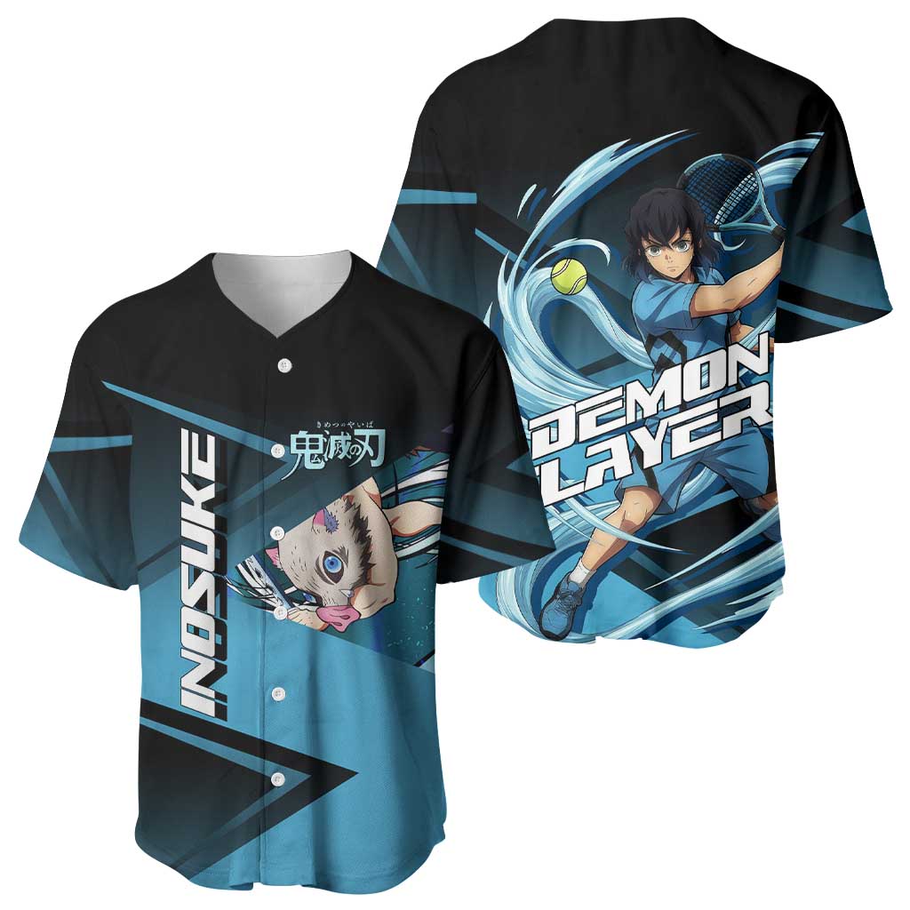 Inosuke Hashibira Beast Tennis Form Baseball Jersey Sporty Anime Mashup Style