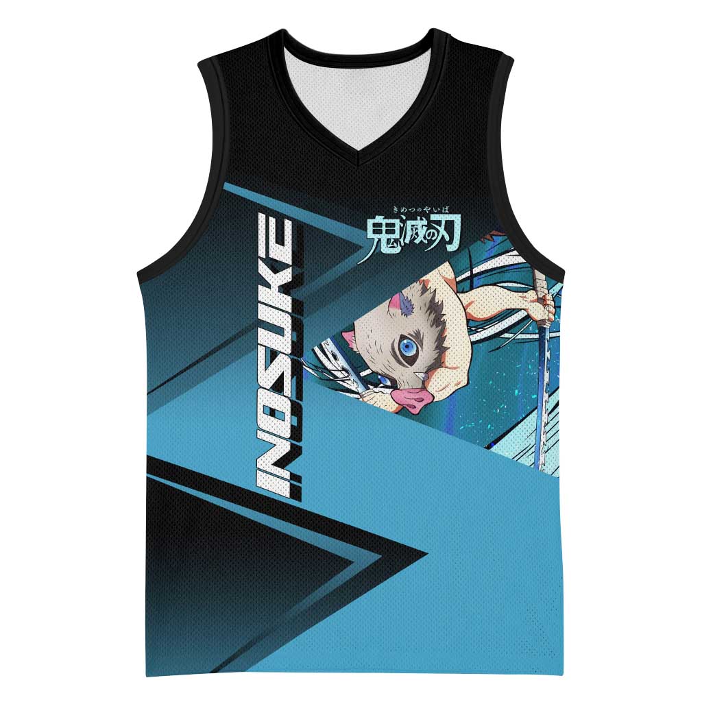 Inosuke Hashibira Beast Tennis Form Basketball Jersey Sporty Anime Mashup Style