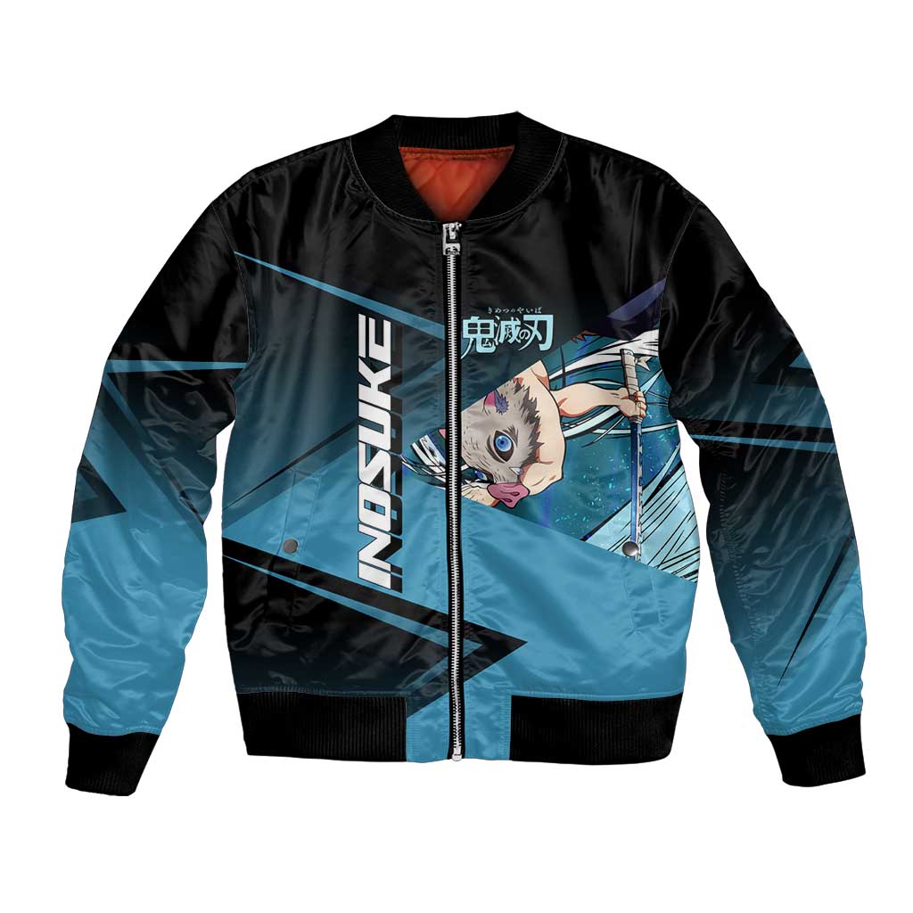 Inosuke Hashibira Beast Tennis Form Bomber Jacket Sporty Anime Mashup Style