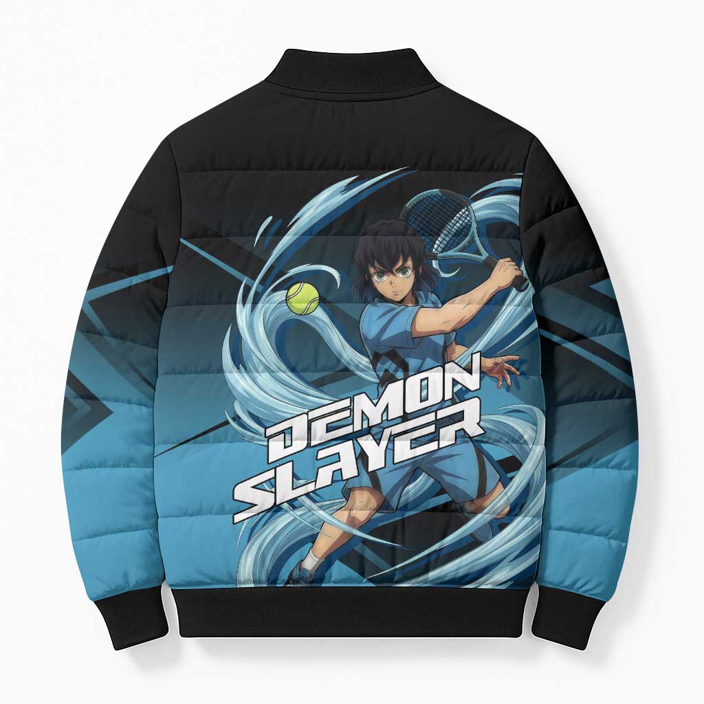 Inosuke Hashibira Beast Tennis Form Bomber Puffer Jacket Sporty Anime Mashup Style