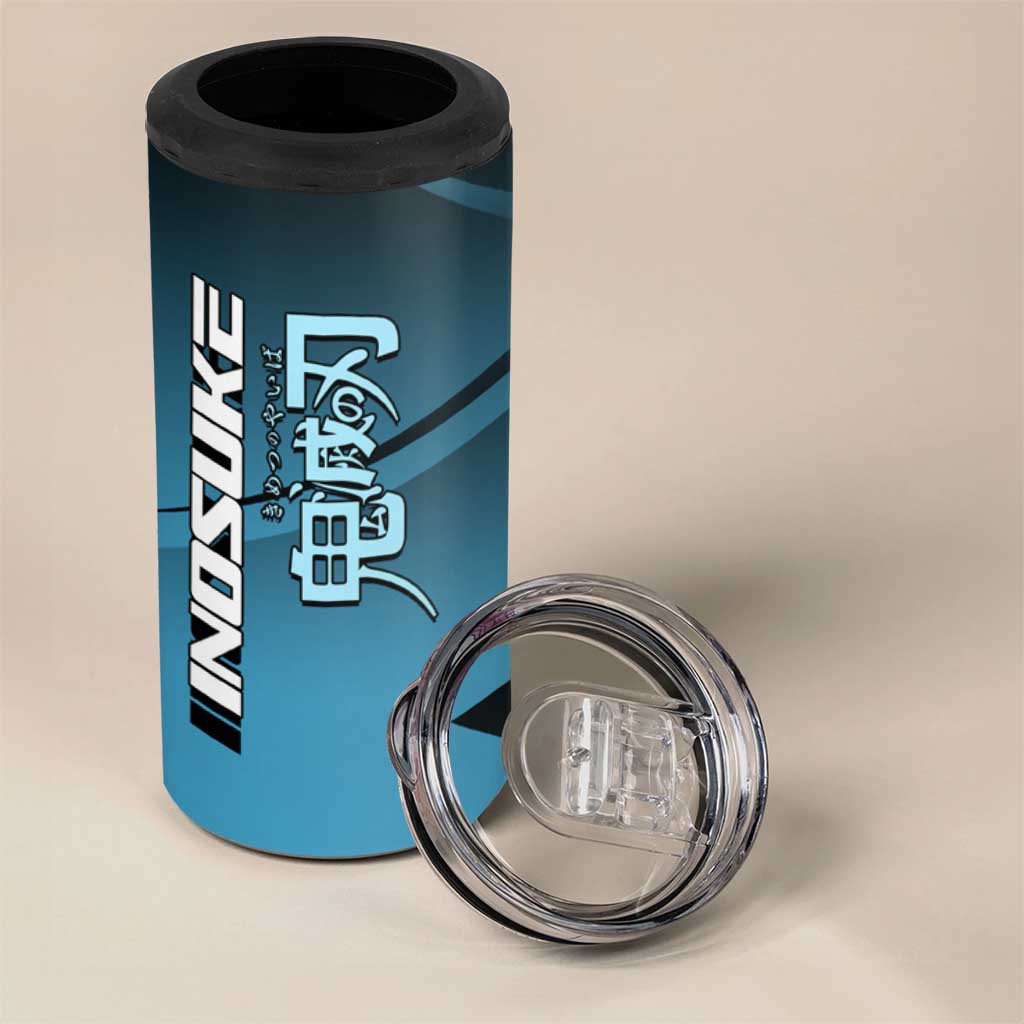 Inosuke Hashibira Beast Tennis Form 4 in 1 Can Cooler Tumbler Sporty Anime Mashup Style