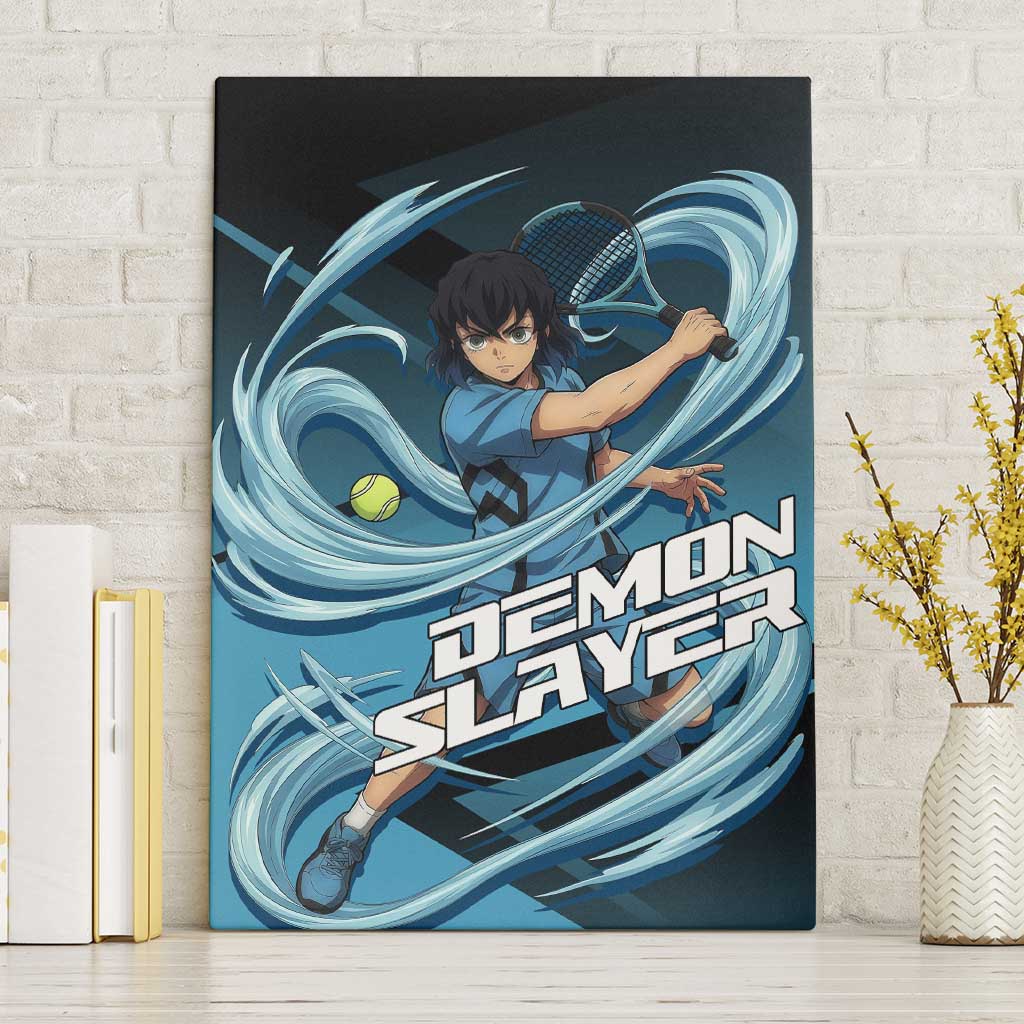 Inosuke Hashibira Beast Tennis Form Canvas Wall Art Sporty Anime Mashup Style