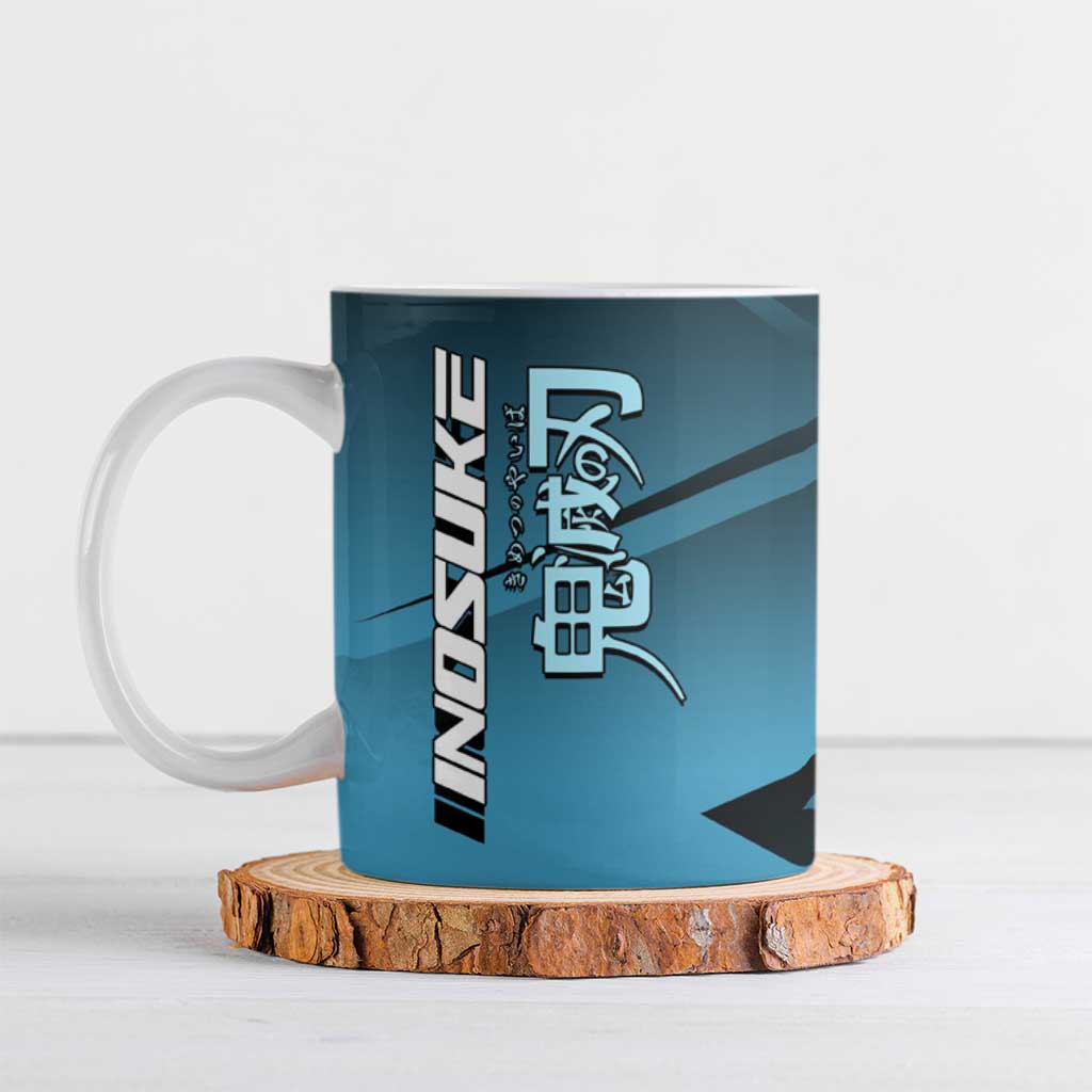 Inosuke Hashibira Beast Tennis Form Ceramic Mug Sporty Anime Mashup Style