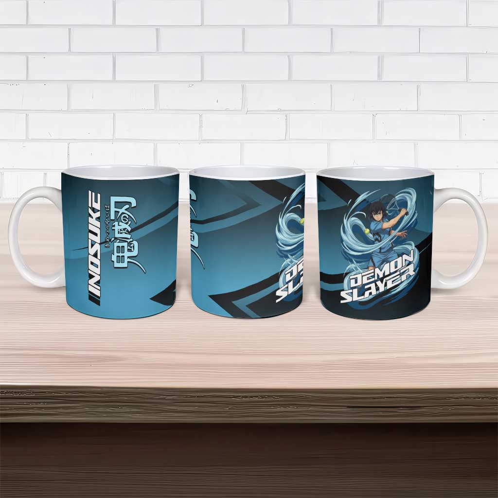 Inosuke Hashibira Beast Tennis Form Ceramic Mug Sporty Anime Mashup Style