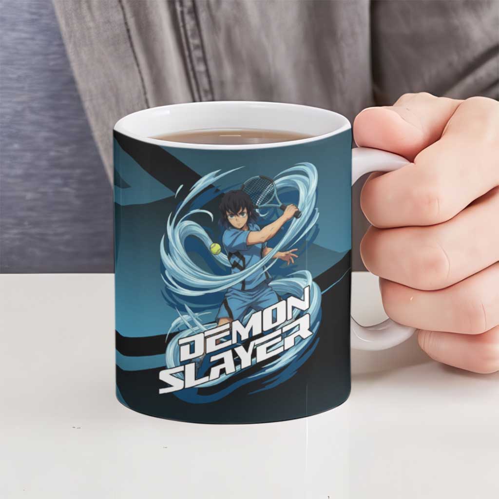 Inosuke Hashibira Beast Tennis Form Ceramic Mug Sporty Anime Mashup Style