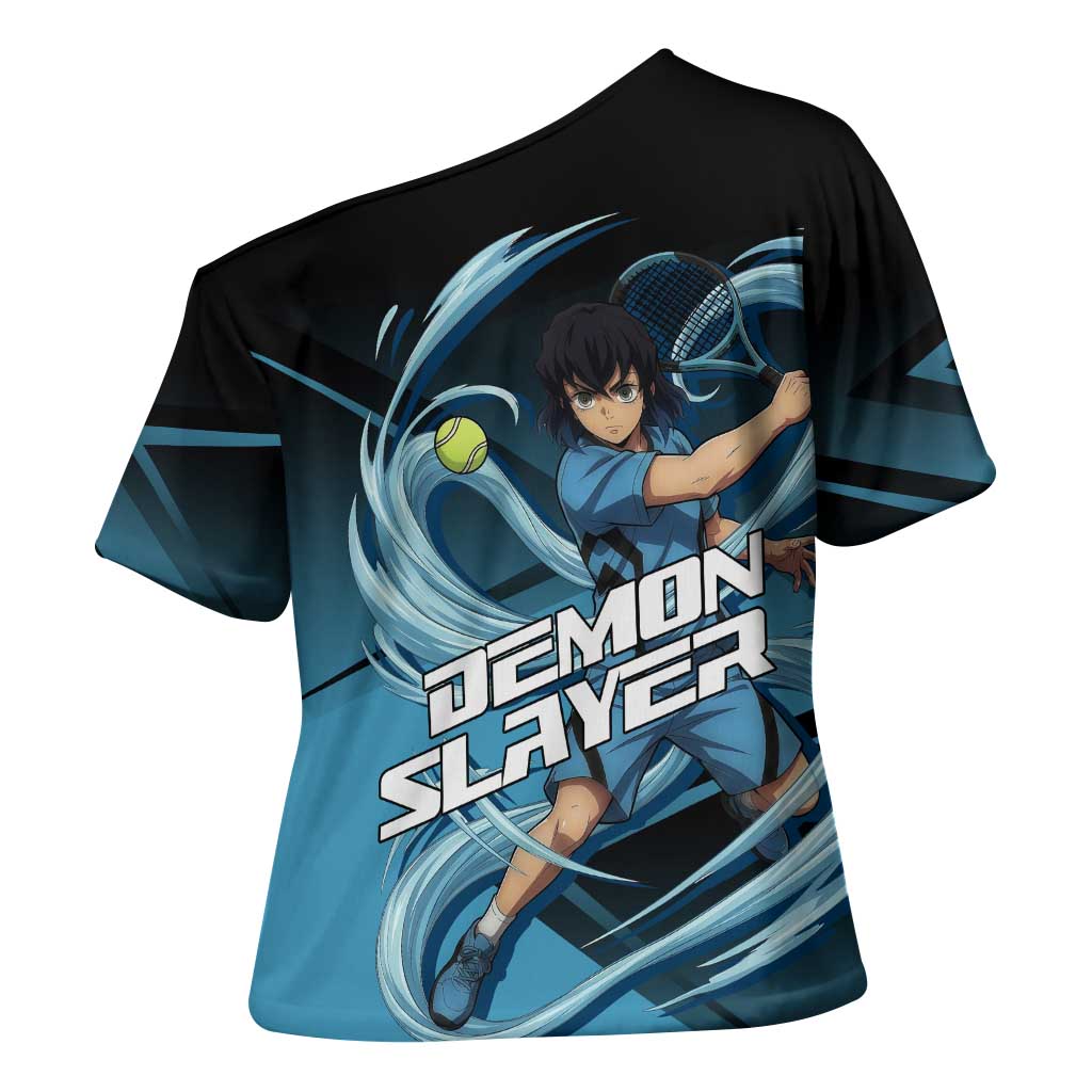 Inosuke Hashibira Beast Tennis Form Cross Shoulder Shirt Sporty Anime Mashup Style