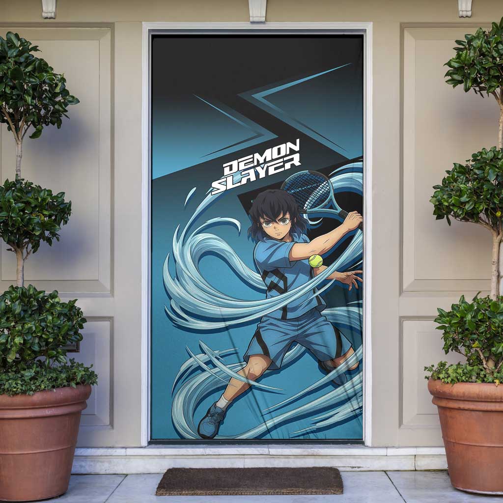 Inosuke Hashibira Beast Tennis Form Door Cover Sporty Anime Mashup Style
