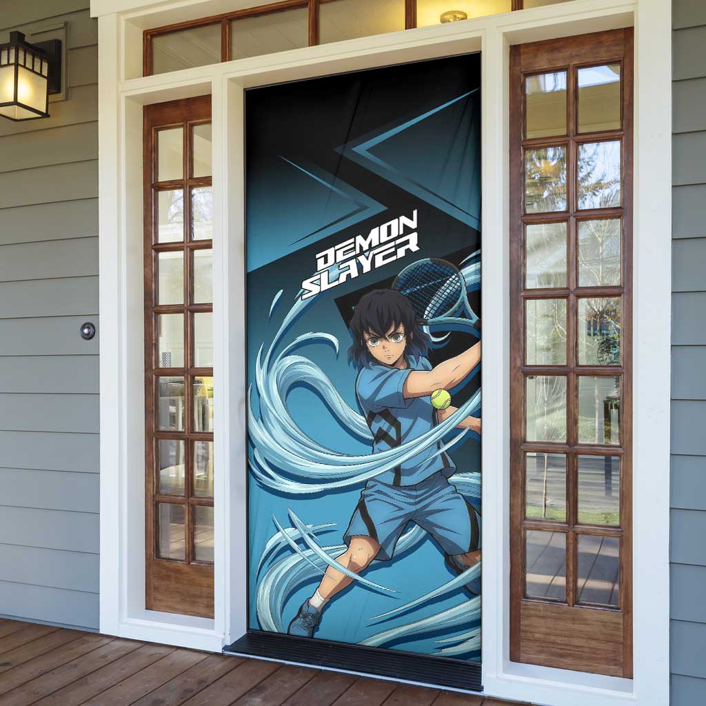 Inosuke Hashibira Beast Tennis Form Door Cover Sporty Anime Mashup Style