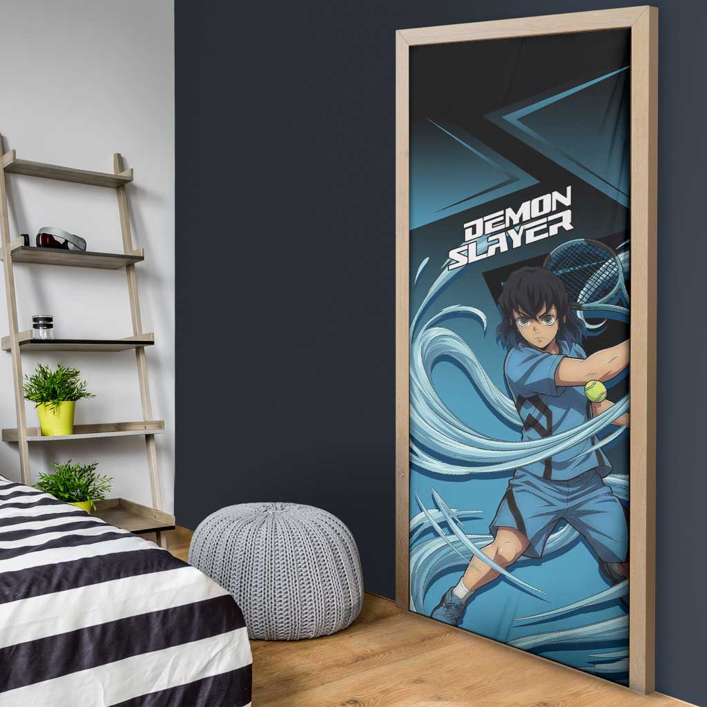 Inosuke Hashibira Beast Tennis Form Door Cover Sporty Anime Mashup Style