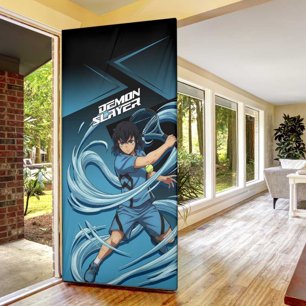 Inosuke Hashibira Beast Tennis Form Door Cover Sporty Anime Mashup Style