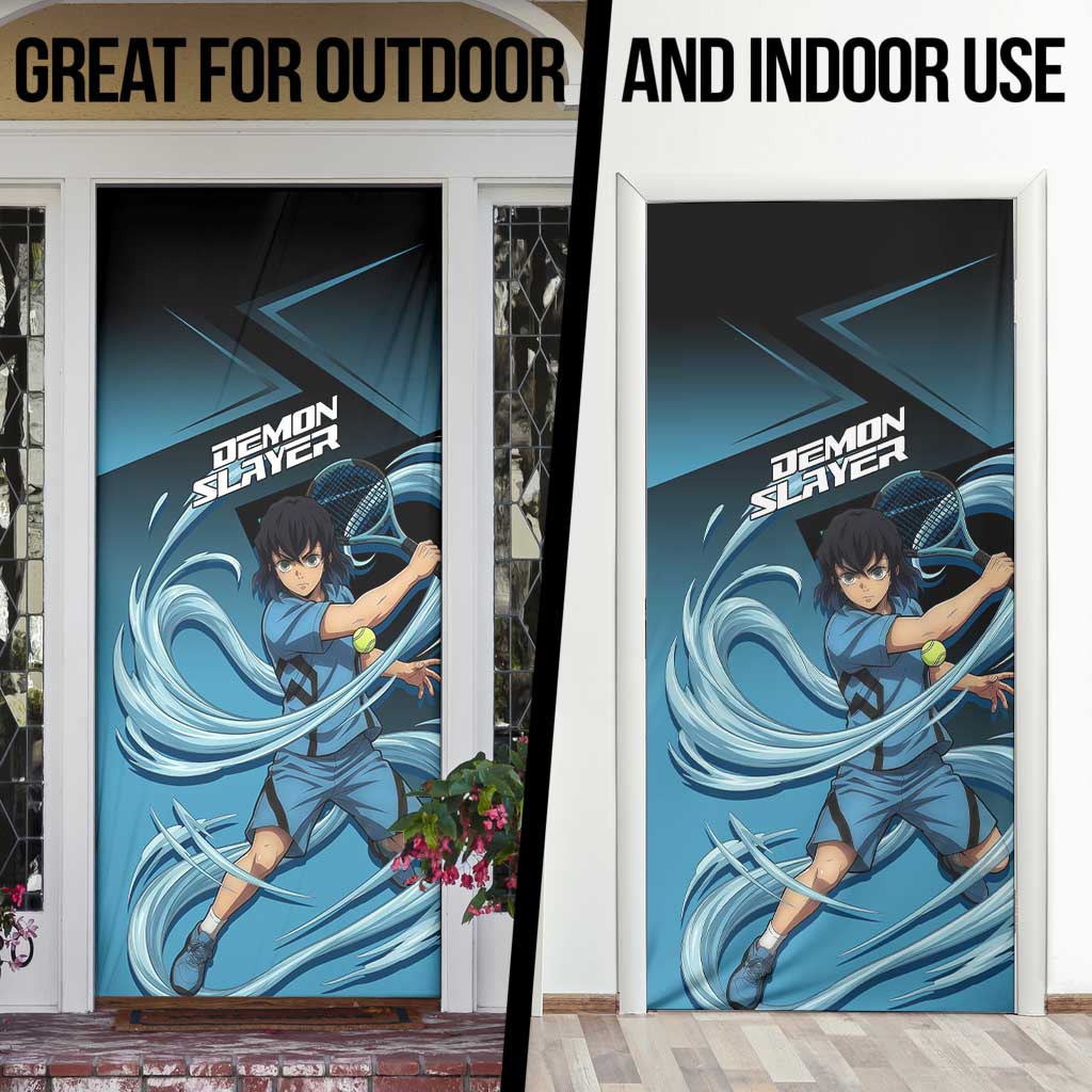 Inosuke Hashibira Beast Tennis Form Door Cover Sporty Anime Mashup Style