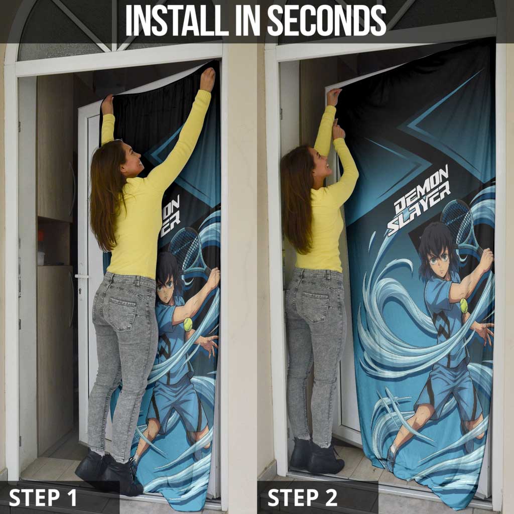 Inosuke Hashibira Beast Tennis Form Door Cover Sporty Anime Mashup Style
