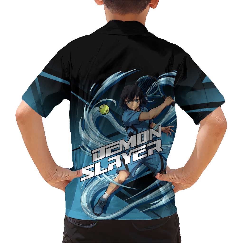 Inosuke Hashibira Beast Tennis Form Family Matching Mermaid Dress and Hawaiian Shirt Sporty Anime Mashup Style