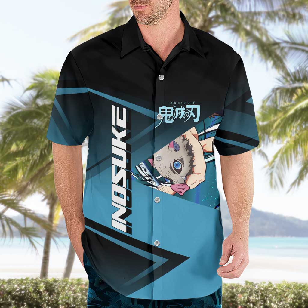 Inosuke Hashibira Beast Tennis Form Hawaiian Shirt Sporty Anime Mashup Style