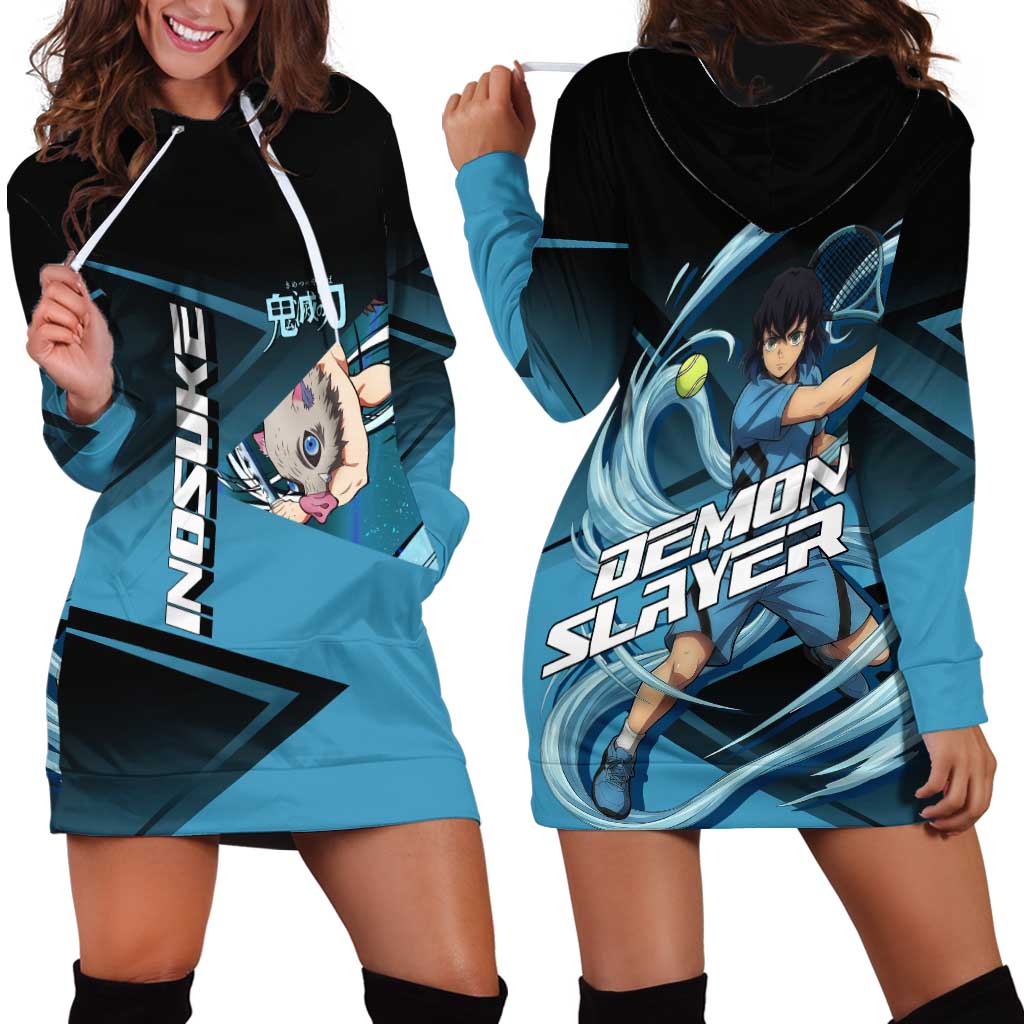 Inosuke Hashibira Beast Tennis Form Hoodie Dress Sporty Anime Mashup Style