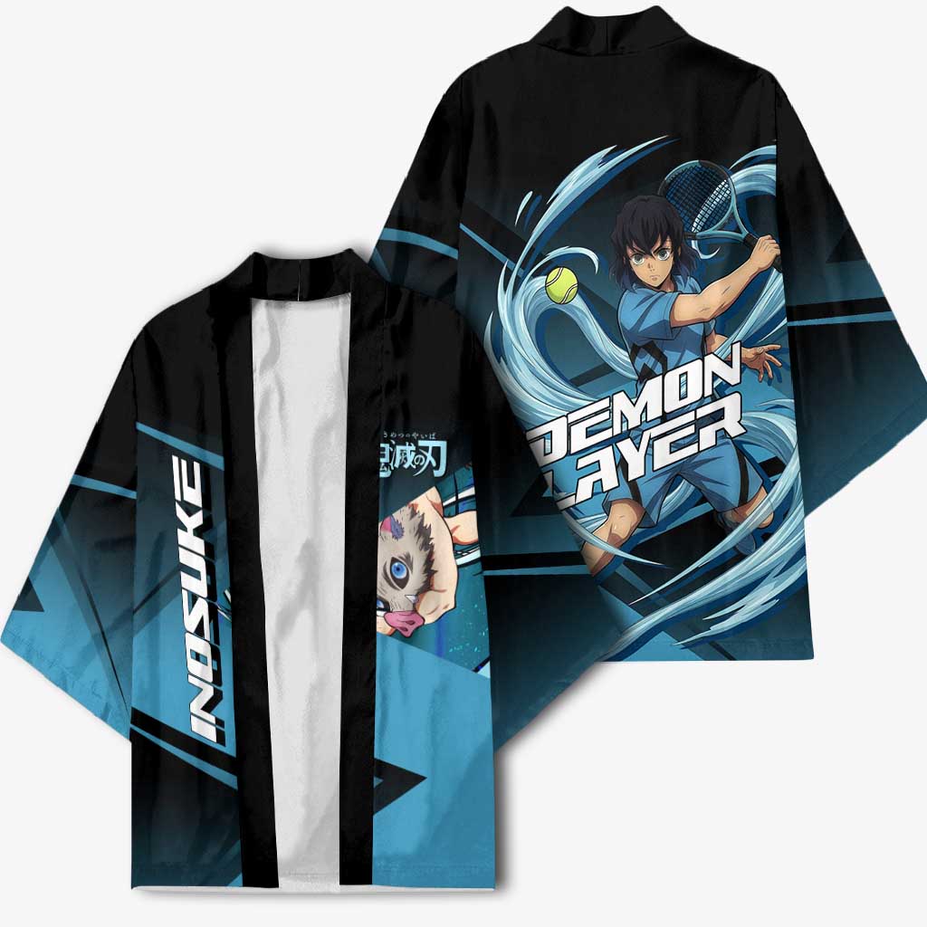Inosuke Hashibira Beast Tennis Form Kimono Sporty Anime Mashup Style