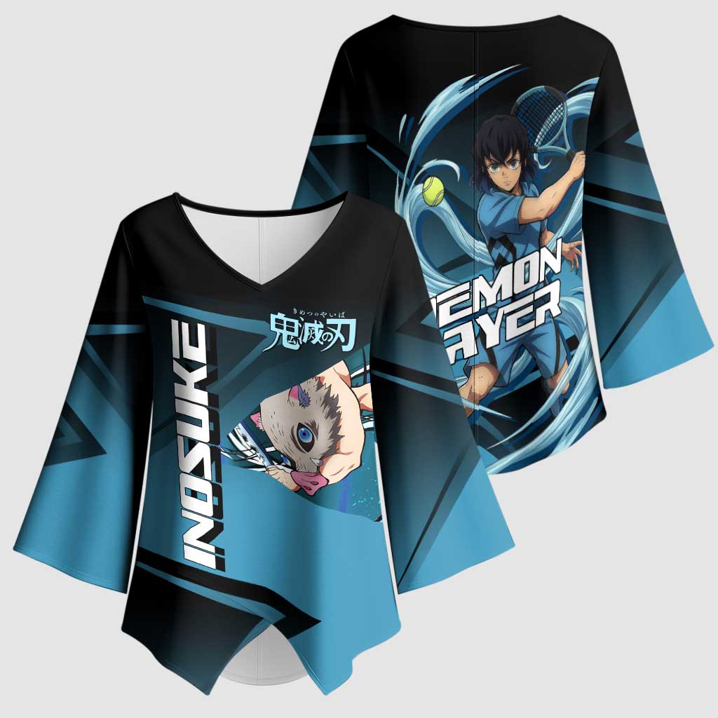 Inosuke Hashibira Beast Tennis Form Kimono Sleeve Blouse Sporty Anime Mashup Style