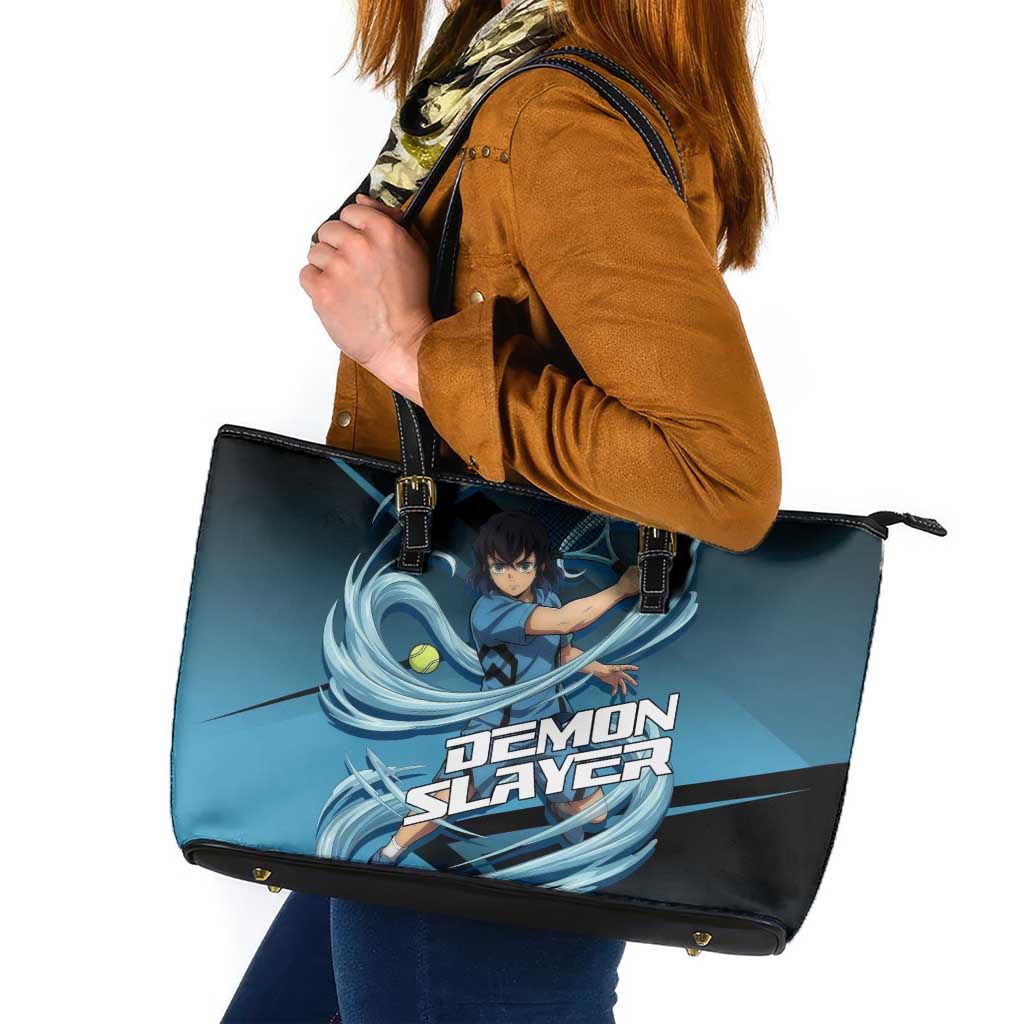 Inosuke Hashibira Beast Tennis Form Leather Tote Bag Sporty Anime Mashup Style