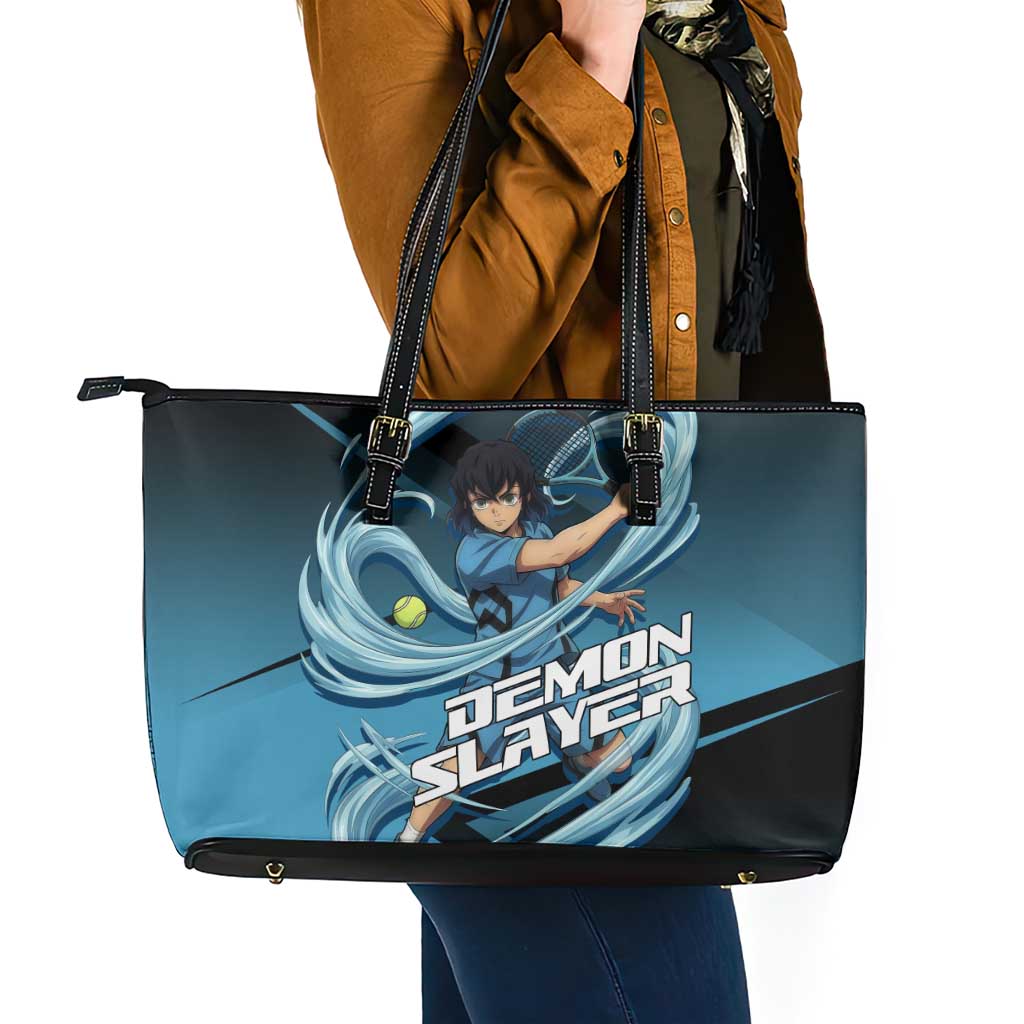 Inosuke Hashibira Beast Tennis Form Leather Tote Bag Sporty Anime Mashup Style