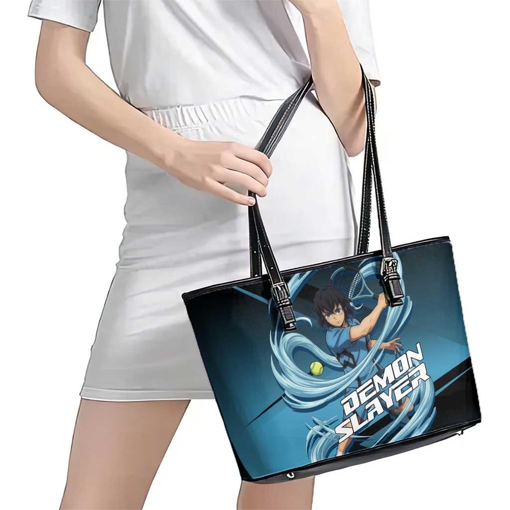 Inosuke Hashibira Beast Tennis Form Leather Tote Bag Sporty Anime Mashup Style