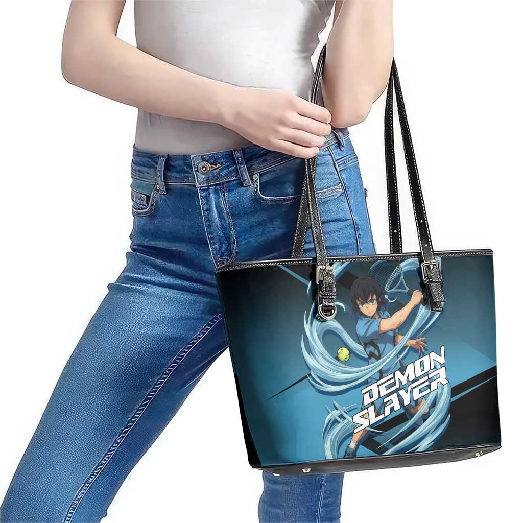 Inosuke Hashibira Beast Tennis Form Leather Tote Bag Sporty Anime Mashup Style